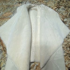 Blank Nyc Vegan Leather Faux Fur Off White Size S